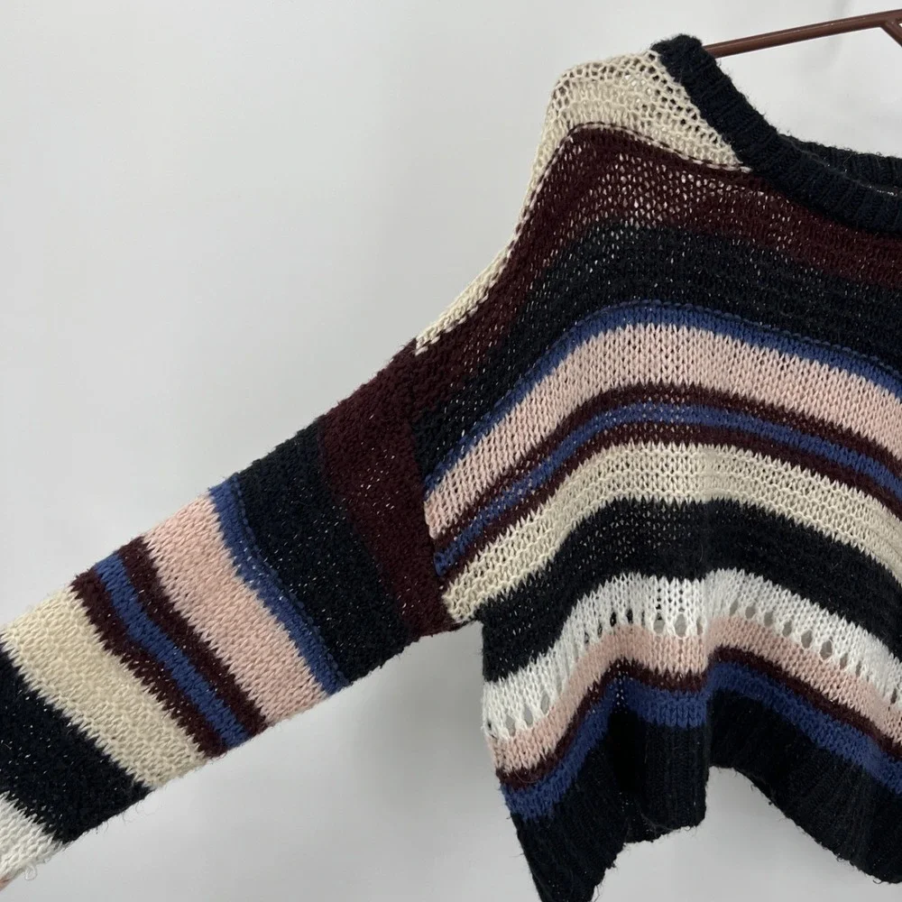 Chunky Knit Size 1X Cropped Oversized Sweater Twee Artsy Soft‎ Cozy